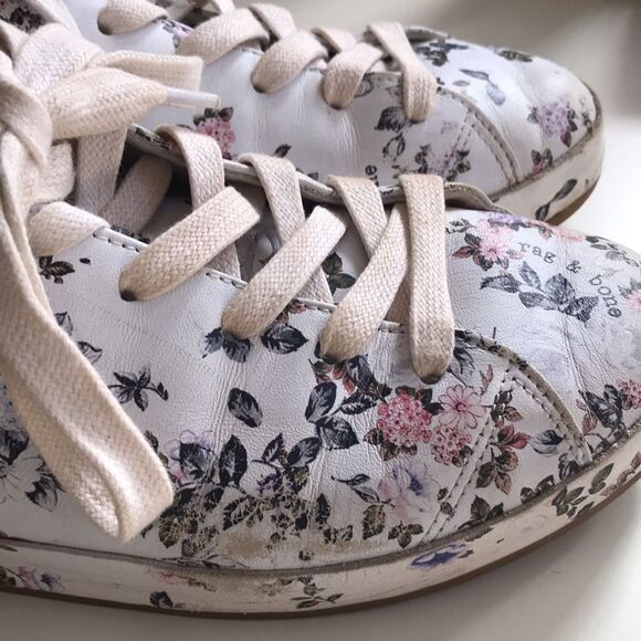 RAG AND BONE GARDEN FLORAL RB1 SNEAKERS LADIES SIZE 39 US 9 SHOES CASUAL GUC - Picture 3 of 5